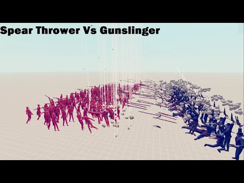 TABS 167v45 Spear Thrower Vs Gunslinger-Totally Accurate Battle Simulator