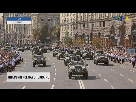 The military parade was held in Kyiv to celebrate the 30th anniversary of Ukraine’s independence