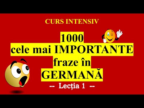 🇩🇪CURS INTENSIV! 1000 Cele mai IMPORTANTE fraze în germană în 15 zile!🙀LECTIA 1