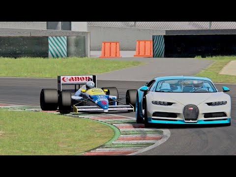 Bugatti Chiron vs Williams F1 1986 - Mugello