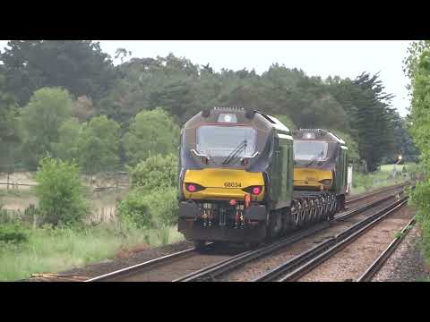 BOWLED - TnT 68017 & 68034 passing Holton Heath for Winfrith (31/05/23)