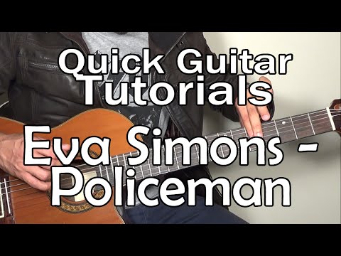 Eva Simons ft Konshens - Policeman (Quick Guitar Tutorial + Tabs)