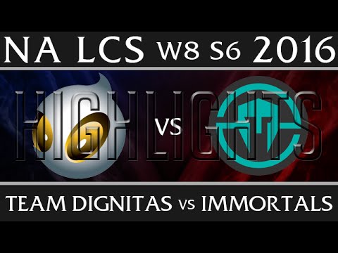 Immortals vs Dignitas Highlights | NA LCS W8D2 2016 Spring S6 | IMT vs DIG Week 8