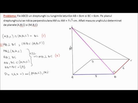 Unghi diedru - Problema rezolvata nr. 1