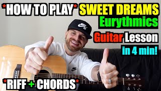 How To Play "SWEET DREAMS" by EURYTHMICS - Guitar Lesson Tutorial