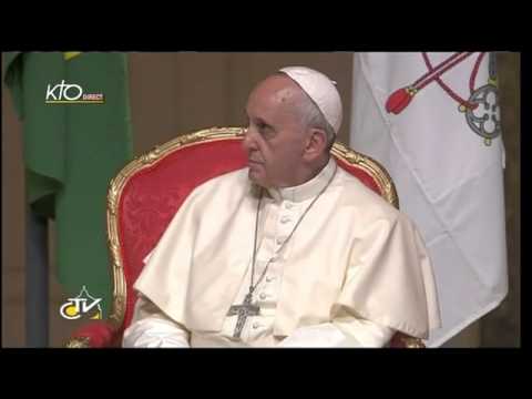 Arrivée du pape François à Rio de Janeiro - Accueil officiel
