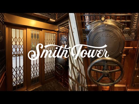 Amazing, Beautiful, and Fast OTIS Traction Elevators - Smith Tower - Seattle, WA