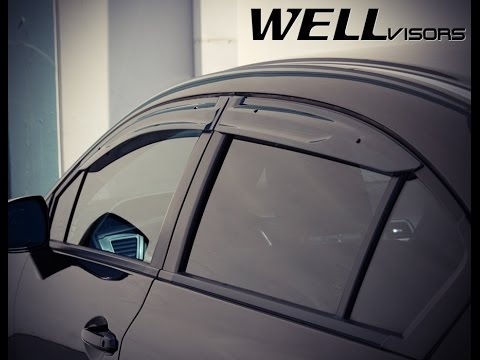 WELLvisors side window deflector vent visor installation video HONDA CIVIC SEDAN 12-15