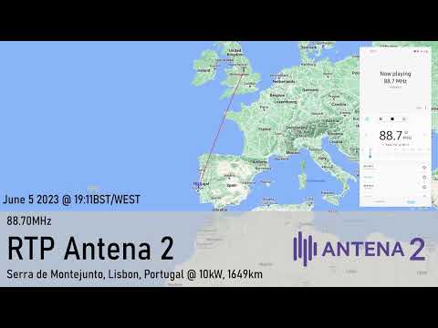 [Sporadic-E FM DX] 88.70MHz RTP Antena 2 in Portugal from the UK