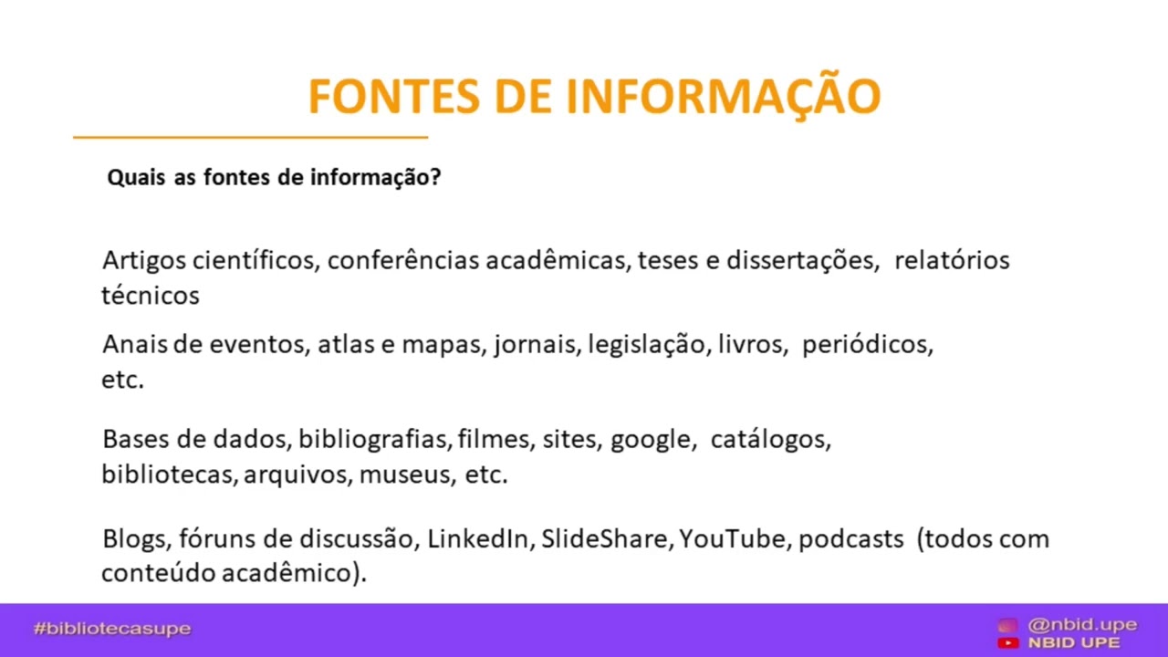 Curso sobre ferramentas de pesquisa em biblioteca - Parte 1
