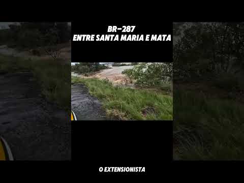 Bloqueio na BR-287 entre Santa Maria e Mata  #enchente #cheias #riograndedosul #alagamento #asfalto