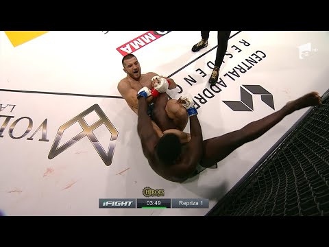 ”Bombardierul” Pascu i-a rupt piciorul Mutantului din Franța Bosuku în doar 1 minut!