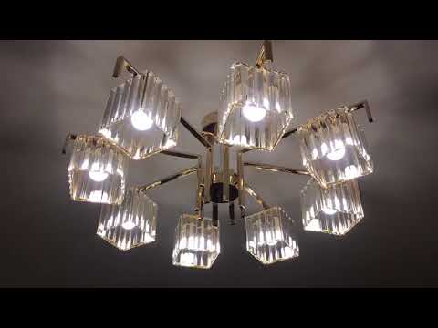 Отзыв о Люстра на штанге Eurosvet 10126/8 золото/прозрачный хрусталь Strotskis Smart (10117/8)
