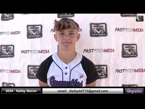 2024 Hailey Bacon 3.66 GPA Athletic Catcher & First Base Softball Skills Video - Ca Grapettes McNair