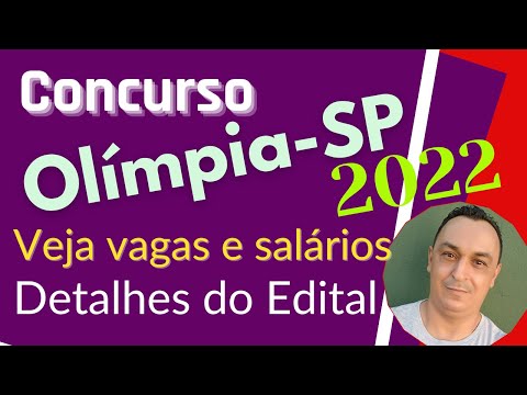 Concurso Olímpia SP 2022 Câmara Municipal. Veja vagas e salários. Detalhes Edital. Agente. Apostila.