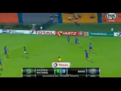 Nacional-COL 1 x 0 Bahia: Veja o gol