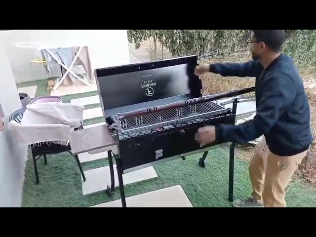شواية فحم جلفنيز عائلية بغطا 40×100 سم كود 503