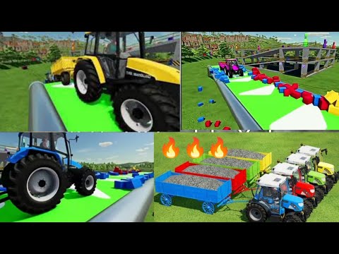 TRANSPORT, HARVEST & LOAD POPPY WITH LANDINI AND RIGITRAC TRACTORS Farming Simulator 22