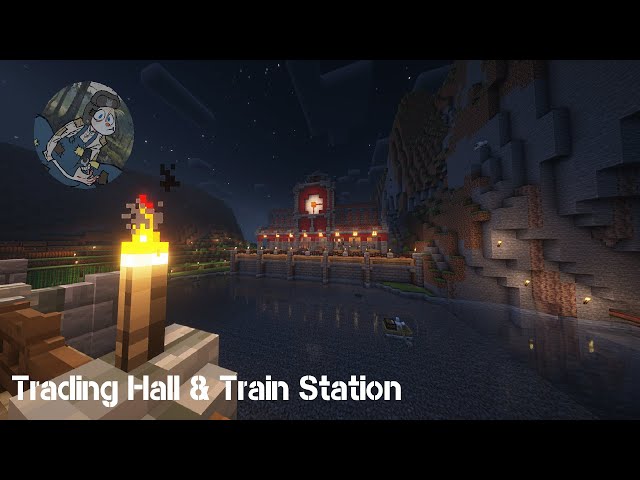 Railway Station & Trading hall Minecraft Map