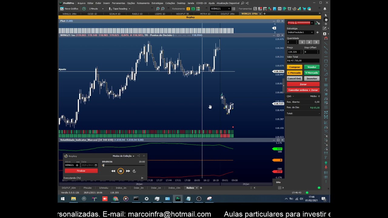 Ordem OCO - Parcial, Proteção automática, Auto Breakeven, Trailing Stop