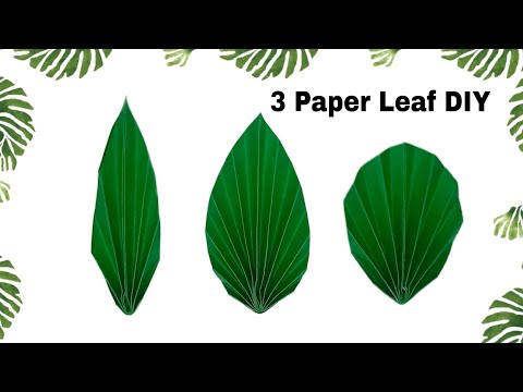 How to Make Paper Flower Leaves| 3 Easy DIY Paper Leaves making Instructions| Paper Leaf Pattern DIY