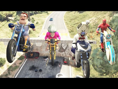THE ONE WHO MAKES THE MOST PERFECT JUMP WINS Scary Teacher Hello Neighbor Rod GTA 5 Series