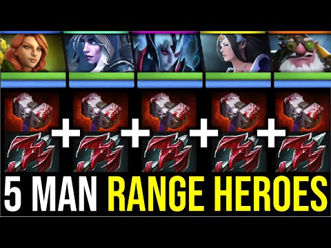 5 RANGE HEROES - 5 SKULL BASHER - 5 DRAGON LANCE | Dota 2