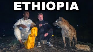 I fed HUNGRY HYENA in Ethiopia, Harar (not safe)
