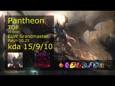 Pantheon vs Ornn Top - EUW Grandmaster 15/9/10 Patch 10.25 Gameplay