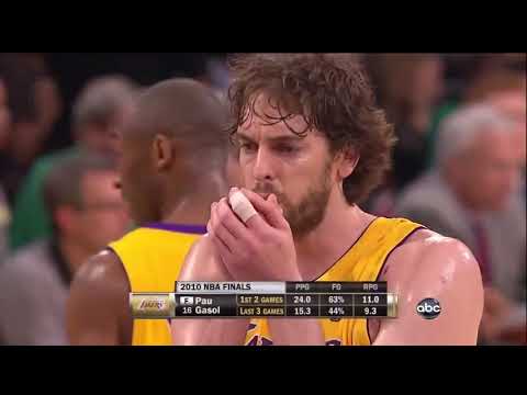 NBA Finals 2010 Game 6 Boston Celtics vs. Los Angeles Lakers Kevin Garnett vs. Kobe Bryant