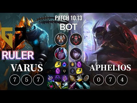 GEN Ruler Varus vs Aphelios Bot - KR Patch 10.13