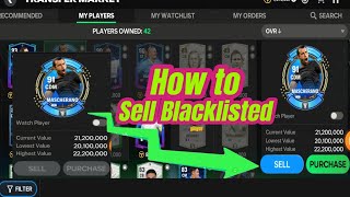 how to sell blacklisted player in FC mobile/how to sell not trade player FC mobile