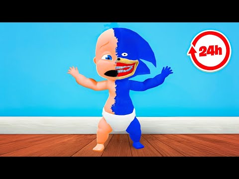 Baby vs SHIN SONIC INFECTION for 24 HOURS!