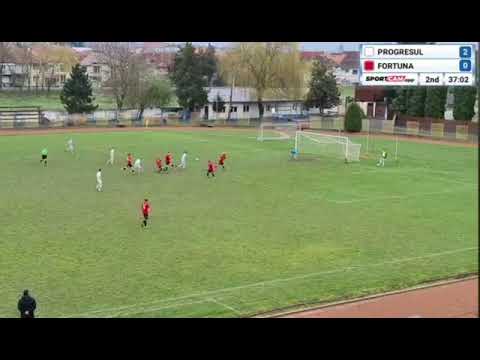 Progresul Ezeris - Fortuna Becicherecu Mic 3-0, golul II a lui Emanuel Jinga