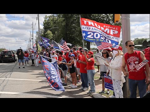 Hundreds of Trump supporters rallied at two N.J. parks