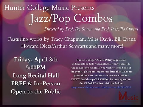 Jazz/Pop Combos - April 8th, 2022