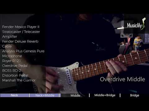 Overdrive Sound Demo: Musiclily Pro ST-60S Alnico 5 Single Coil Neck Middle Bridge Pickups Set