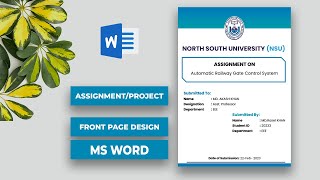 How to Create a Assignment Front Page in Microsoft Word 😲| Cover Page Design in Microsoft Word