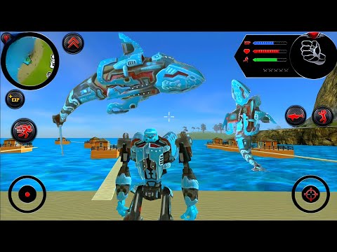 Robot Shark 2 Transformers Game By Naxeex - Android Gameplay