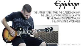 Video thumbnail for Epiphone Les Paul Tribute Plus Electric Guitar (Vintage Sunburst) by grapevineguitarworks