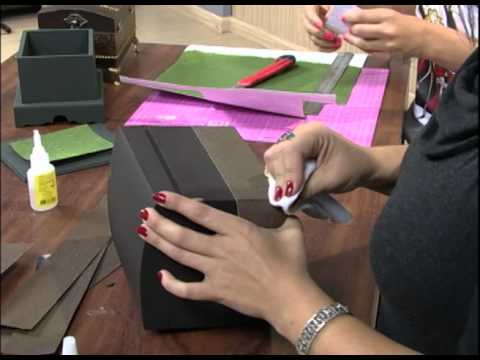 Mulher.com 31/08/2012 - Mini Baú com papel textura 1/2