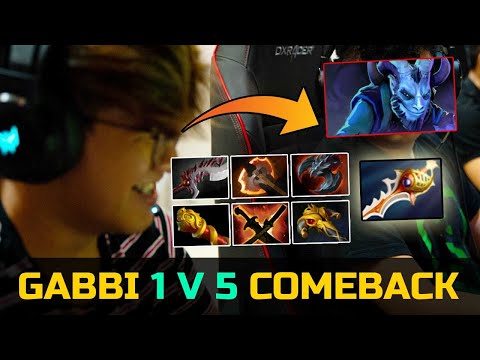 GABBI RAPIER HARD GAME - 1 VERSUS 5 COMEBACK STRAT DOTA 2