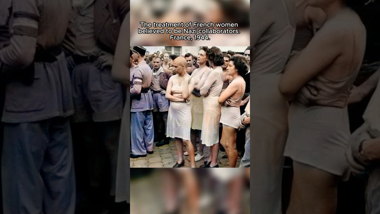 Colorized Footage: French Women Punished for Collaborating With Nazis, 1944 #ww2