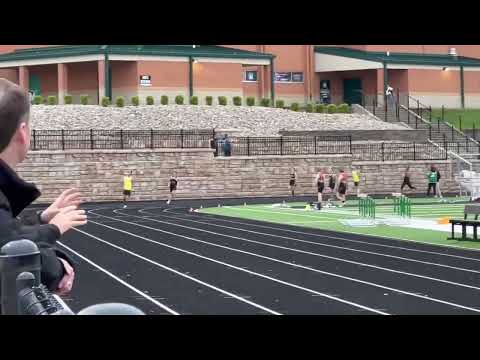 Donovan Adams catches him at the end. 400m