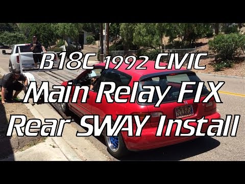 Civic NO Start problem and Rear Anti-Sway bar Brace Install