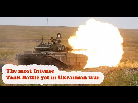 Ukrainian Tank Destroy Russian tank. The most Intense Tank Battle yet in Ukrainian war..#ukraine