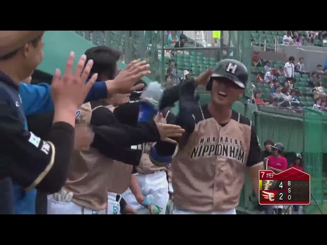 【ファーム】ファイターズ・白村 嬉しい野手転向後初HR!! 2019/6/15 E-F(ファーム)