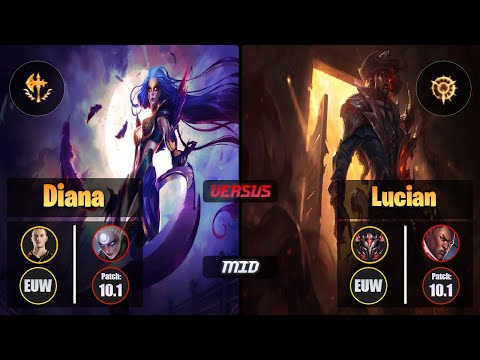 Perkz [Conqueror] DIANA (Mid) VS [Press the Attack] LUCIAN - Grandmaster EUW Patch 10.1