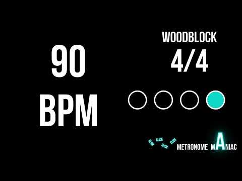 Metronome 90 BPM 4/4 - Woodblock