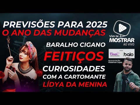 Transmissão desta quinta-feira recebe a cartomante Lídya da Menina